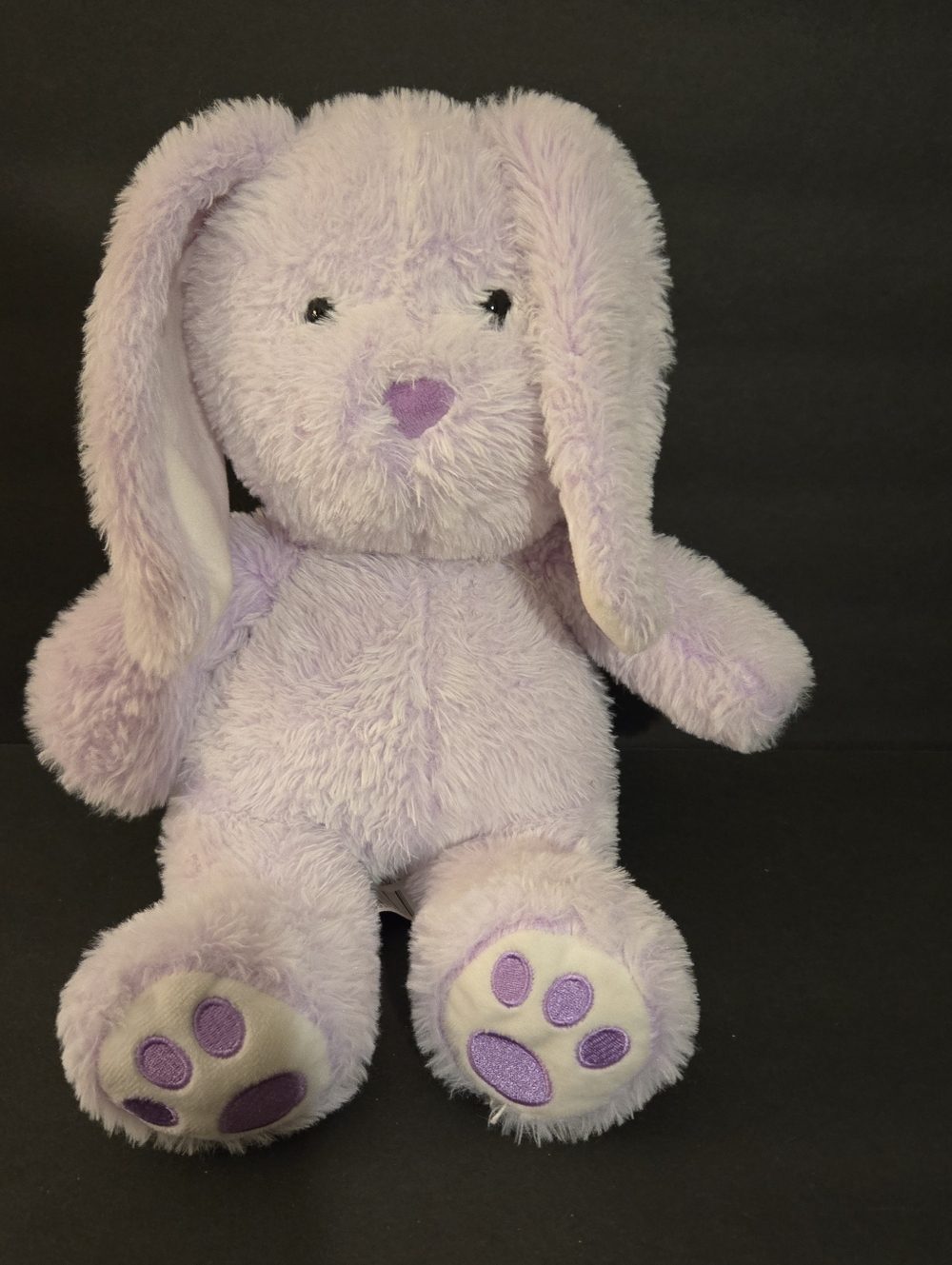 Soft Bunny Plush Walmart Pale Purple Stuffed Animal 11" Sitting 15" Flat